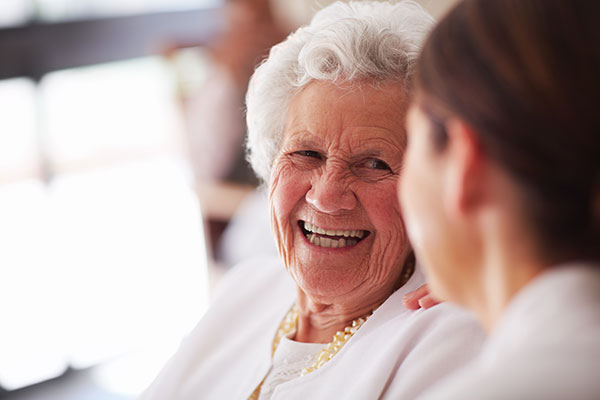 senior woman smiling